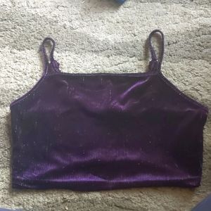 Forever 21 cropped purple tank top, Medium